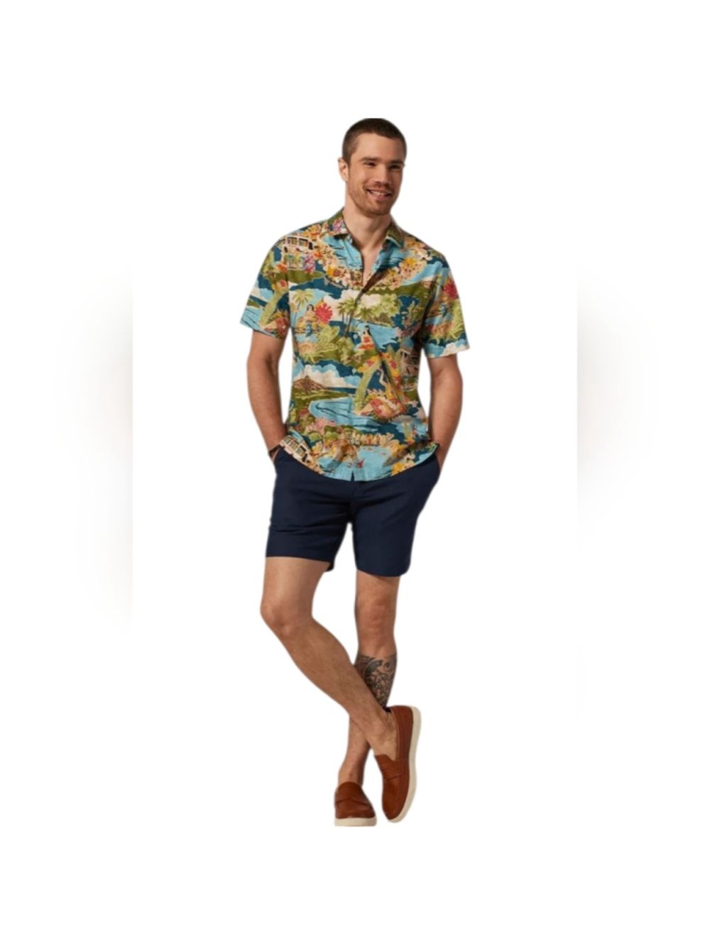 Tori Richard Boat Day Aloha Hawaiian Cotton Beach Shirt - Men's XS